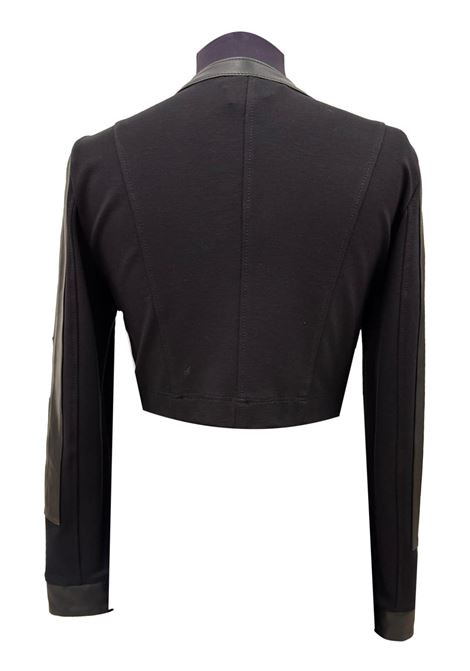 Giubbino corto in pelle  e tessuto NICE GIRLS | Giubbotti | N3.SAX01530